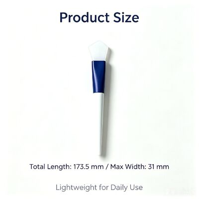 Pennello per maschera viso in silicone, applicatore per maschera in argilla morbida con testina in silicone e manico in ABS per un'applicazione uniforme della cura della pelle