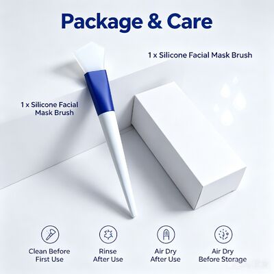Pennello per maschera viso in silicone, applicatore per maschera in argilla morbida con testina in silicone e manico in ABS per un'applicazione uniforme della cura della pelle