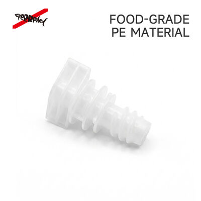 5 mm X050 Plum Blossom Spout Cap Proof Leak Industrial Food Grade PE Nozzle Cover per la confezione di sacchetti di ricarica di liquidi cosmetici