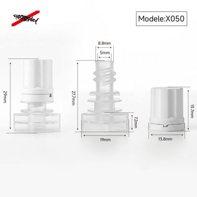5 mm X050 Plum Blossom Spout Cap Proof Leak Industrial Food Grade PE Nozzle Cover per la confezione di sacchetti di ricarica di liquidi cosmetici