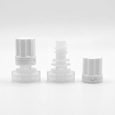 5 mm X050 Plum Blossom Spout Cap Proof Leak Industrial Food Grade PE Nozzle Cover per la confezione di sacchetti di ricarica di liquidi cosmetici