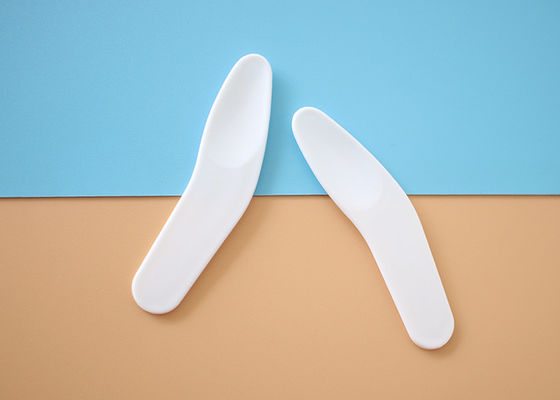 62.9mm Plastic Makeup Tool Cream Cosmetic Spatula Scoop Colore bianco